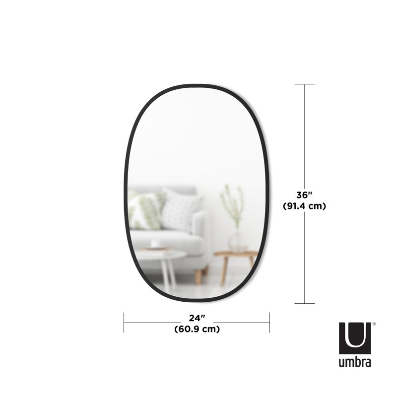 Hub Oval Rubber Wall Mirror & Reviews Joss & Main